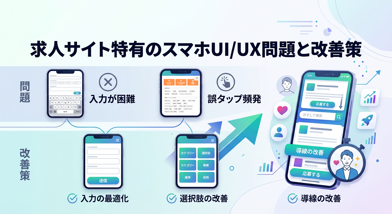 求人サイト特有のスマホUI/UX問題と改善策